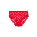 HNX UNDERWEAR Dantelli Kırmızı Yüksek Bel Büyük Beden Bato Kadın Külot Kırmızı 2XL hnxNM1601