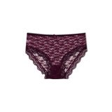HNX UNDERWEAR Dantelli Mor Yüksek Bel Büyük Beden Kadın Külot Mor 2XL hnxNM1588