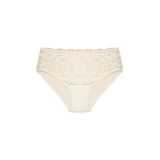HNX UNDERWEAR Dantelli Yüksek Bel Büyük Beden Bato Kadın Külot Ekru XXL hnxNM3056