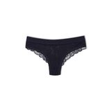 HNX UNDERWEAR Lacivert Önü Pamuklu Kumaş Arkası Dantel Kemerli Kadın Bikini Külot Lacivert M hnxNM1886