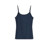 HNX UNDERWEAR Lacivert Pamuklu İnce Askılı Fitilli Kadın Atlet Lacivert XL hnxNM311