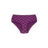 HNX UNDERWEAR Mor Önü Çift Kat Astarlı Dantel Arkası Pamuklu Büyük Beden Kadın Külot Mor 5XL hnxNM3119