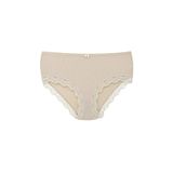 HNX UNDERWEAR Pamuklu Dantel Detaylı Yüksek Bel Büyük Beden Kaşkorse Kadın Külot Ekru 2XL hnxNM2920