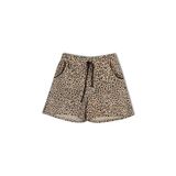 HNX UNDERWEAR Pamuklu Desenli Cepli Lastikli Kadın Şort Leopar Sarı 2XL hnxNM5693