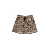 HNX UNDERWEAR Pamuklu Desenli Cepli Lastikli Kadın Şort Leopar Sarı XL hnxNM5692