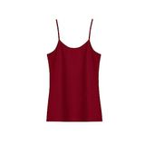 HNX UNDERWEAR Pamuklu İnce Askılı Kadın Atlet (Bordo, XL)