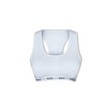 HNX UNDERWEAR Pamuklu Yazılı Lastikli Çapraz Askılı Çıkarılabilir Kaplı Kadın Sporcu Sütyen (Beyaz, XL)