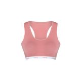 HNX UNDERWEAR Pamuklu Yazılı Lastikli Çapraz Askılı Çıkarılabilir Kaplı Kadın Sporcu Sütyen (Vizon, XL)