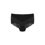 HNX UNDERWEAR Siyah Dantelli Yüksek Bel Büyük Beden Kadın Külot Siyah 2XL hnxNM2546