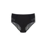 HNX UNDERWEAR Siyah Pamuklu Ön Yan ve Arka Dantelli Büyük Beden Kadın Külot Siyah 5XL hnxNM2451