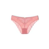 HNX UNDERWEAR Taş Detaylı Önü Tül Dantelli Slip Kadın Külot Vizon XL hnxNM1204