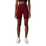 HNX UNDERWEAR Yüksek Bel Fitilli Spor Kısa Tayt,%80 Poliamid%20 Elastan, Nefes Alabilir Kumaş (Bordo, M)