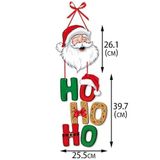 Ho Ho Ho Noel Baba Kapı Askısı, Kırmızı ve Yeşil, 25.5 x 65.8 cm, Yeni Yıl Parti Süsü, 1 Adet