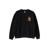 Ho Ho Şapka Siyah Bisiklet Yaka Sweatshirt