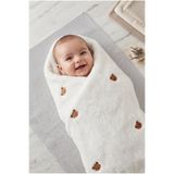 hobbe baby Yenidoğan Bebek Battaniyesi, %100 Pamuk Penye Çift Katlı Kumaş 100*90cm