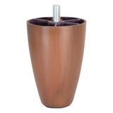 Hobbi - Armut Plastik Ayak - Baza Ayağı -Koltuk Ayağı - Kanepe Ayağı - 10 cm - Ceviz Renk - 6 Adet (Kalın vida 3/8)