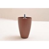 Hobbi ARMUT PLASTİK BAZA AYAĞI - KOLTUK AYAĞI - KANEPE AYAĞI - CEVİZ RENK - 10 CM -4 ADET (İnce vida M8)