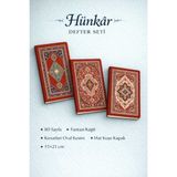 Hobbi Tasarım Hünkar Etnik Desen Üçlü Defter Seti Çizgili A5 - 3 Adet - Renkli