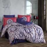 Hobby Amanda Çift Kişilik 300TC Tencel Saten Nevresim Takımı - Renkli - 220 x 240 cm