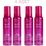Hobby Belirgin Bukleler Şekillendirici Saç Köpüğü 4 ADET Keratinli Anti-Frizz Teknolojisi ile
