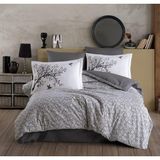 Hobby Çift Kişilik Poplin Nevresim Takımı Arianna Gri - Renkli - 240 x 260 cm