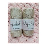 hobby club [2 Adet] 4no Taş Rengi Orta Kalın200 gr Polyester Makrom Supla Ve Çanta Ipliği Tığ No 3,5 Veya 4