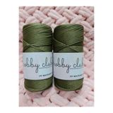 hobby club [2adet] 4 No 200 gr Polyester Makrome Haki Orta Kalın Supla Ve Çanta Ipliği Tığ No 3,5 Veya 4