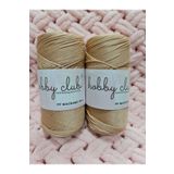 hobby club [2adet] 4 No 200gr Camel Rengi Polyester Makrome Orta Kalın Supla Ve Çanta Ipliği Tığ No 3,5 Veya 4