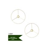 Hobby Craft Abajur Teli & Makrome Avize teli | 38 CM 2 ADET Dokulu Mat Gold E27 Uyumlu – Abajur Şapkası İskelet Teli - Abajur Yapım Malzemeleri