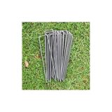 Hobby Craft U Çivi | Çadır Kazığı ve Sera Taban Örtüsü Çivisi | 50 adet * 15 cm Uzunluk | 4 mm Kalın Galvanizli Paslanmaz U Şekilli Malç Örtüsü Sabitleme Çivisi 7 Kazığı