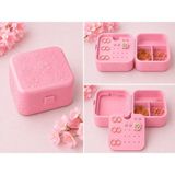 Hobby Fab Design Çiçek Desenli Takı Saklama Kutusu Organizer - Taşınabilir Takı Saklama Kutusu - Seyahat Boy - Pembe