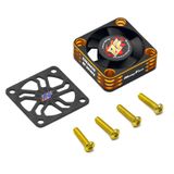 Hobby Fans 30mm RC Soğutma Fanı 28000RPM Fırçasız Motor Metal Soğutma Fanı Karbon Fiber Kapaklı RC Araba 1/8 1/10 540 550 F540 3650 3660 Motor, Altın