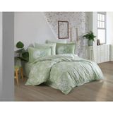 Hobby Flora Poplin Yeşil 200 x 220 cm Çift Kişilik Nevresim Takımı