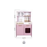 HOBBY HOUSE Ahşap Eğitici Oyuncak Montessori Boyalı Mutfak Seti 1 Led Aydınlatma Hediyeli