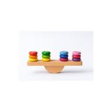 HOBBY HOUSE Ahşap Montessori Denge Oyunu Renkli Halkalı Eğitim Seti