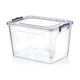 Hobby Life 30 lt Şeffaf Plastik Diktörtgen Saklama Kutusu 3'lü Set Kilitli Kapak ile Kullanışlı Çözümler