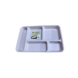 HOBBY LİFE 5 Bölmeli Plastik Tabldot Kahvaltı Yemek Piknik Servis Tabağı Pembe 21x31x3,3h Cm Hh