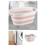 Hobby Life Ahir Ticaret Katlanır Çamaşır Sepeti 38 Lt., Pudra Pembe