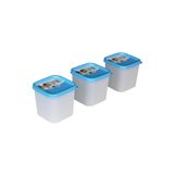 HOBBY LİFE Alaska Nofrost Saklama Kabı 0,38 Litre 3'lü Mavi
