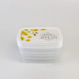 Hobby Life Deco Trend Saklama Kabı 0,6 Lt Üçlü Bon Appetit - Şeffaf