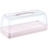 Hobby Life Dikdörtgen Elegant Baton Kek Fanusu Sağlam Kaliteli Plastik 36x15x15 cm Kapasite