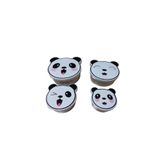 HOBBY LİFE Hobby Life Zoo 4'lü Saklama Kabı Seti - Panda Pembe Yanak