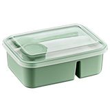 Hobby Life Lunch To Go 3 Bölmeli Beslenme Kabı – Sosluklu, Sızdırmaz Kapak, BPA İçermez, 920 ml + 40 ml (Yeşil)
