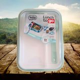 Hobby Life Lunch To Go Bölmeli Beslenme Kabı Sosluk Hazneli Çatal Ve Kaşıklı 14,5x20x7,4cm (YEŞİL)