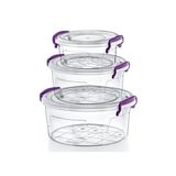 Hobby Life Plastik 3 Lü Yuvarlak Multi Set (0,6+1,2+2,1Lt) Saklama Kabı