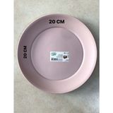 Hobby Life Plastik Yuvarlak Pasta Tabağı 20 cm Toz Pembe