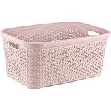 Hobby Life Rattan Köşeli Sele (Çamaşır Sepeti) 50 L - Pembe
