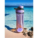 Hobby Life Şeffaf Spor ve Ofis Su Matara 730ml Mor Plastik, Hafif ve Şık Tasarım - Bordo - 730 ml
