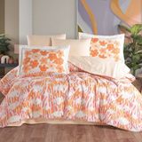 Hobby Penny Mercan - Çift Kişilik Poplin Kapitone Nevresim Takımı - Nar Çiçeği - 200 x 220 cm
