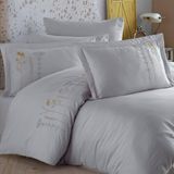 Hobby Premium Diva Poplin Çift Kişilik Nakışlı Nevresim Takımıefb-Rtl-Hby-Çkpnvr-Dıva - 160 x 240 cm - Gri